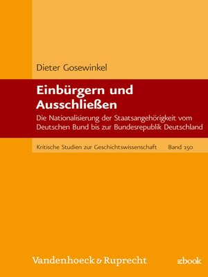 cover image of Einbürgern und Ausschließen